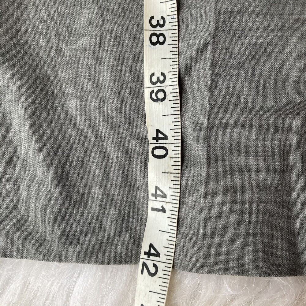 Ann Taylor LOFT Pants Sz 8 Laura Grey Wool Lined Wide Leg Trouser Mid Stretch - Picture 8 of 10